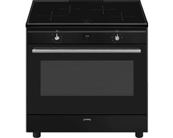 SMEG CX91IMBL - Inductiefornuis - 90 cm - Zwart