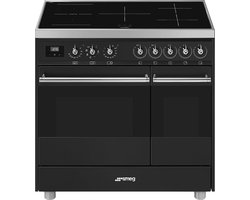 Smeg Symphony C92IMAN9 fornuis Vrijstaand fornuis Inductiekookplaat zones Antraciet A