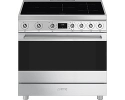 Smeg Symphony C9IMX2 fornuis Vrijstaand fornuis Electrisch Inductiekookplaat zones Roestvrijstaal A