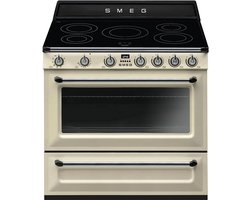 Smeg Victoria TR90IP2 fornuis Vrijstaand fornuis Electrisch Inductiekookplaat zones Crème A