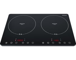 Steba IK650Slim - Inductiekookplaat - 2 pits ø 25,0 cm - Extra dun - Temperatuurregeling 60 - 240°C - timer - 3400 Watt - 8 vermogensniveaus