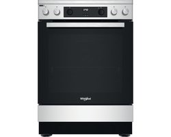 Whirlpool WS68V8CCXT, Vrijstaand fornuis, Roestvrijstaal, Draaiknop, Touch, Roestvrijstaal, Voorkant, 1 m