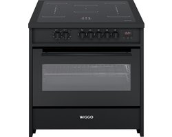 Wiggo WIO-E921A(BB) - Freestanding - Induction - Elektrische Oven - 90cm - 8 Function - 121 Liter - 3000 W - Zwart