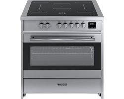 Wiggo WIO-E921A(XX) - Freestanding - Induction - Elektrische Oven - 90cm - 8 Function - 121 Liter - 3000 W - Inox