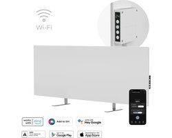 AENO GH3S slimme infrarood verwarmingspaneel - LED-scherm - Red Dot winnaar 2023 voor design en verwarmingstechnologie - Bluetooth - WIFI - 700 Watt - Elektrische kachel - Verwarmingsplaat - Infrarood + convectie - Wit