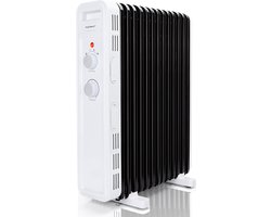 Aigostar Luke 33ZDJ - Olieradiator - Thermostaat - 3 Standen - 25m² - Oliegevulde Radiator - Elektrische verwarming - Wit - 2300W