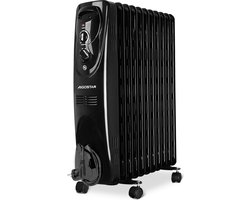 Aigostar Tummie 33JIE - Olieradiator 2300W - Oliegevulde radiator - Elektrische Kachel - 11 Ribben - tot 25 m² - Zwart