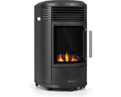 Blumfeldt Andora Deluxe Gaskachel - Gashaard - Vuurgloed Tot 3,4Kw - Zwart