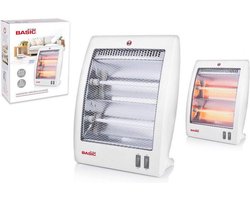 Home Basic Elektrische Kachel - Elektrische straalkachel - Infrarood Heater - Straalkachel - Heater - Infrarood Kachel vrijstaand - Kantelbeveiliging - 400/800W - Badkamer