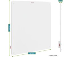 Infrarood verwarmingspaneel - 425 Watt - 60x60cm - Wit - Wandmontage