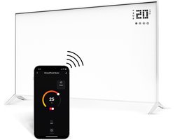 Komodo Infrarood Verwarmingspaneel - 800W - 100x60 cm - Verplaatsbaar & Hangend - Thermostaat - LED Display & WiFi App - Infrarood Verwarming, Elektrische Kachel, Paneel - Voor 50m2