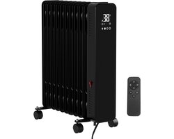 Olieradiator - Oliegevulde Radiator - Elektrische - Kachel - Verwarming - Heater - Zwart - 2500 Watt - Verrijdbaar