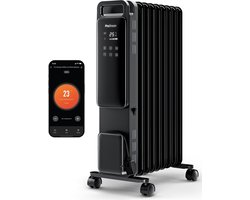 Pro Breeze Elektrische Kachel met Smart App - OmniWarm Series 2500W - Olieradiator - Ingebouwde 24-uurs Timer, 3 Modi, Verstelbare Thermostaat en WiFi- Zwart