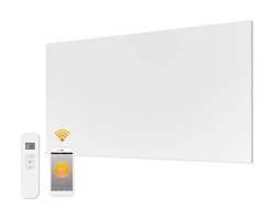 Slimme Quality Heating - QH-FR Serie infrarood verwarmingspaneel - infrarood paneel - infrarood heater - 30 x 120 cm - 350Watt - wand en plafond montage - Wifi bedienbaar met bijgeleverde afstandsbediening - 5 Jaar garantie