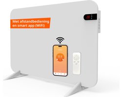 Smart Dual Infraroodverwarming 450W wit met display