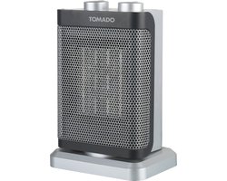 Tomado THC1502B - Keramische kachel - 24m² - 1500 watt - Oscillerend - Zwart/grijs