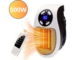 Twenty4seven® Mini Stopcontact Verwarming - Elektrische Ventilatorkachel & Badkamerkachel - Keramische Kachel & Heater Voor Binnen - Inclusief Timer & 32 Warmtestanden