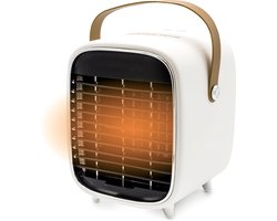 Vulpes Goods® Tech - Elektrische Kachel Plus - Elektrische Verwarming voor Binnen - Ventilatorkachel - 3 Standen - 1100W - LED Indicatie - Wit - Incl. schoonmaakdoek