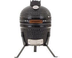 Arbaer Kamado Barbecue Small Ø 13 Inch - Houtskool BBQ - Tafel BBQ Met Frame - Keramisch Zwart