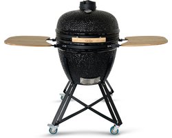 GrillX Kamado BBQ - 24 Inch - Incl. Hoes - Barbecue Egg - Houtskool Barbecue - Zwart - Ø 53cm