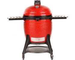 Kamado Joe Big Joe 3 - Houtskoolbarbecue met onderstel en zijtafels - Geleverd met zak houtskool en aanmaakhoutkrullen - Inclusief levering aan huis