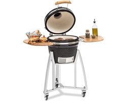 Klarstein Queensize Kamado Barbecue - Thermometer - Zijcomponenten - Zwart