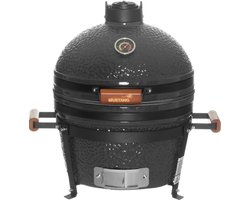 Mustang Kamado S 16 inch -  Ø 32,5 cm - Keramische barbecue - Met glasvezelafdichting - Grilloppervlak diameter 32,5 cm - Kleur grijs.