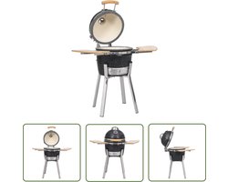 The Living Store Kamado Grill - 33 cm - Keramisch - Zwart