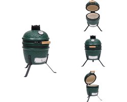 vidaXL Rokersbarbecue - Rokersbarbecues - Kamado - Kamados - Kamado barbecue 56 cm keramiek groen