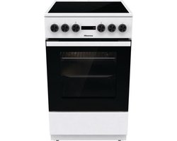 HISENSE vitrokeramische kookplaat - HEC5A10WG - 4 branders - Natuurlijke convectieoven 68 L - 0,80 kWh - 50 cm