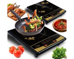 Induction hob 1 plate - 2200 W - 4 temperature settings - Touch control - Black