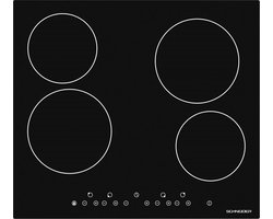 Schneider Elektrische Kookplaat | Model STV604 | Vitro-keramisch | 59 cm |  4 kookzones | TouchControl | Zwart
