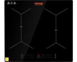 Vevor - 24 Inch - Elektrische Kookplaat - Inductie Kookplaat - Elektrisch - 4 Branders - Keramisch