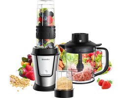 Biolomix 3-In-1 Multifunctionele Keukenmachine 700W Draagbare Juicer Blender Persoonlijke Smoothie Mixer Voedsel Chopper En Droge Molen