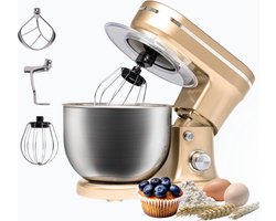 BluMill Keukenmixer - 1200W - 6 Snelheden - 5L - Metallic Champagne