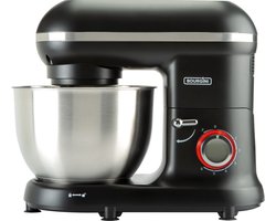 Bourgini Classic Kitchen Chef Keukenmachine - 4.5L Mengkom - Keukenmixer - Keukenrobot - 1300W- Zwart