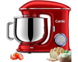 Camic - Broodmixer 1500W - Multifunctionele Keukenrobot - 8L Roestvrijstalen Kom - Rood