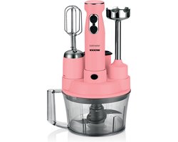 Goldmaster ELENAMAX - GM-7239P - Staafmixer - RVS - Keukenmachine - Keukenrobot - Blender Smoothie - Pink - Roze