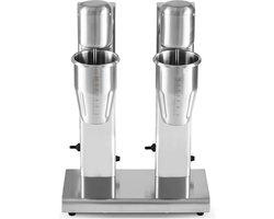 HCB® - Professionele Horeca Milkshakemixer - dubbel - 2 x 750 ml - RVS / INOX Milkshakemaker - 35x17x52 cm (BxDxH) - 6 kg - 1361