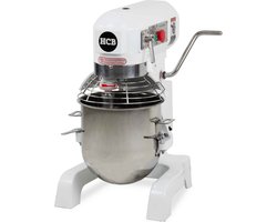 HCB® - Professionele Horeca Planeetmenger - 10 liter - 230V - RVS / INOX deegmachine - Kneedmachine - Keuken machine - Planeetmixer - Deegkneder machine - Spiraalkneder - 45x36.5x60.5 cm (DxBxH) - 57 kg - 6825