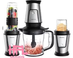 HFL Goods 3 in 1 Multifunctionele Keukenmachine - 700 Watt Draagbare Juicer - Smoothie Mixer - Voedsel Chopper