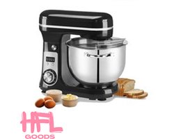 HFL Goods 6L Keuken Voedsel Stand Mixer - Krachtige 1200W Motor - Stille werking - 6 Snelheden - RVS Kom - Veelzijdige Accessoires Voor Alle Mengtaken - Zwart