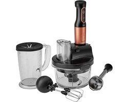 Karaca Mastermaid Prosteel - Glazen Keukenrobot - Lange Blender - 2500 W - Zwart Koper