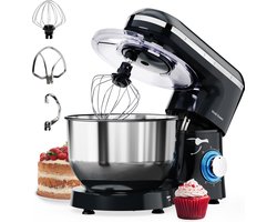 Keukenmachine 2000W - Keukenrobot - Foodprocessor - Keukenmixer met RVS Mengkom - Incl. 5 Accessoires - 6.2L - Zwart - Vivid Green