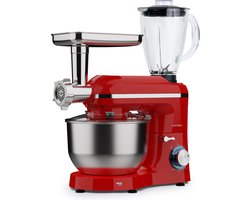 Keukenmachine multifunctioneel 2000W – Keukenrobot – Foodprocessor – Keukenmixer met RVS Mengkom – Incl. 15 Accessoires – Incl. Gehaktmolen en Blender 6.2L – Rood – Vivid Green