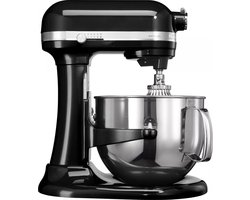 KitchenAid Artisan Standmixer - Keukenrobot met kantelbare kop, accessoires en capaciteit van 6,9L - In de hoogte verstelbaar - zwart