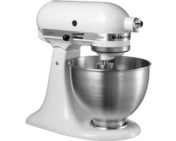 KitchenAid Classic Keukenmachine 5K45SSEFW Keukenmixer - Mat Wit - 4,3Ltr.