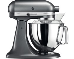 KitchenAid Keukenmachine - Artisan - met 7 extra accessoires - 4,8 L - Tingrijs