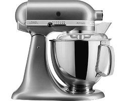 KitchenAid Keukenrobot - Keukenmachine Artisan met extra accessoires - 4,8 L, Contour Zilver