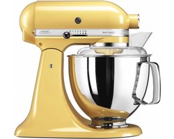 KitchenAid Keukenrobot - Keukenmachine Artisan met extra accessoires - 4,8 L, Geel